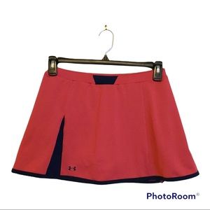 Under Armour Tennis Skirt Skort Coral Pink Blue Medium